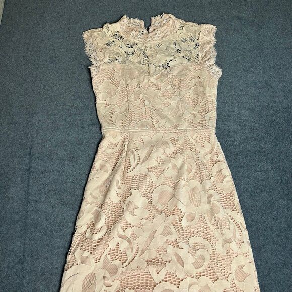 Sans Souci Lace Dress Womens Size Small Peach Mini - Picture 1 of 6